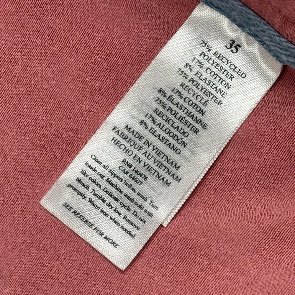 Faherty Shorts Mens 35 Pink Chino All Day Flat Front Performance Outdoor Casual